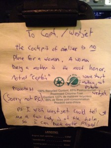 Sexist Napkin Shattering the Ceiling